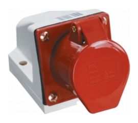 Розетка наружной установки IEK 16А 3P+Е 380В IP44 114 ИЭК PSR12-016-4 