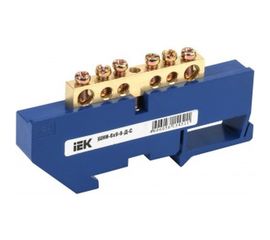 Нулевая шина на DIN-изоляторе IEK 6x9, 6групп в сборе YNN10-69-6D-K07 