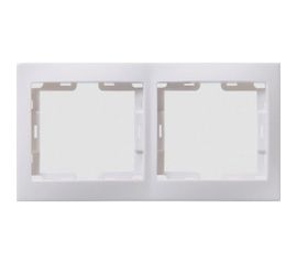 Горизонтальная 2местная рамка IEK КВАРТА белый EMK20-K01-DM 