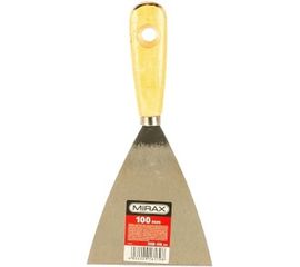 Шпатель стальной c деревянной ручкой, 100 мм MIRAX 1000-100_z01 