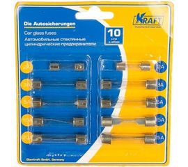Стеклянные предохранители KRAFT 10 шт KT 870025 