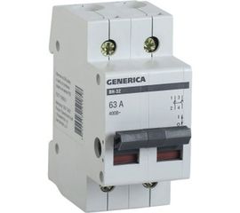 Выключатель нагрузки мини-рубильник IEK ВН-32 2Р 63 А GENERICA MNV15-2-063 