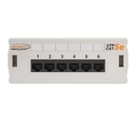 Настенная панель NIKOMAX 6 портов, светло-серая NMC-WP06UD2-GY 