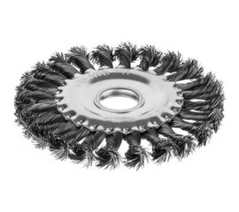 Щетка дисковая для УШМ (жгутированная стальная проволока 0,5 мм, 125 мм) MIRAX 35140-125 