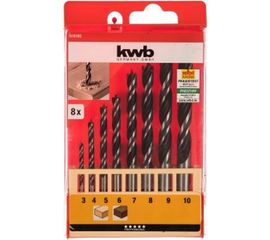 Набор сверл по дереву (8 шт; 3-10 мм) KWB 5141-00 