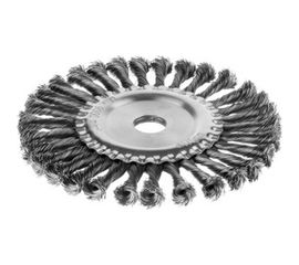 Щетка дисковая для УШМ (жгутированная стальная проволока 0,5 мм, 175 мм) MIRAX 35140-175 