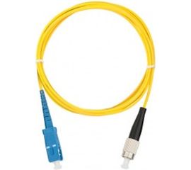 Переходной волоконно-оптический шнур NIKOMAX желтый, 1м NMF-PC1S2C2-SCU-FCU-001 
