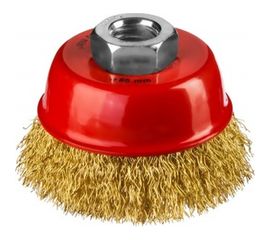 Щетка чашечная для УШМ (латунированная проволока 0,3 мм, 60 мм) MIRAX 35142-060 