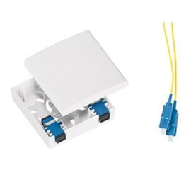 Оптическая розетка NIKOMAX (кросс), укомплектованная на 2 порта пластиковая, NMF-WO02SCUS2-CS-WT 