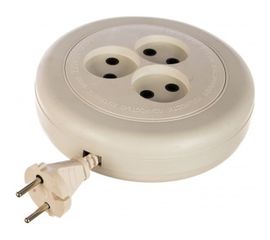 Сетевой удлинитель PERFEO рулетка без заземления RU POWER 3 м 3 розетки белый 30&nbsp;013&nbsp;094 