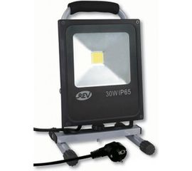 Светодиодный прожектор на подставке LED 30Вт, IP65, EXTRA SLIM-сверхтонкий, шнур 3м REV 32314 3 