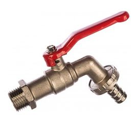 Водоразборный шаровой кран 1/2 латунь, никель QUATTRO ELEMENTI 246-425 