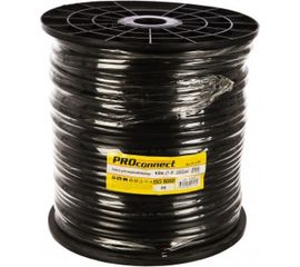 Кабель для видеонаблюдения КВК-П-2 + 2х0.75кв.мм CCA, 96%, 200м, черный, PROCONNECT OUTDOOR 01-4109 