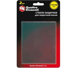 Стекло защитное поликарбонатное (2 шт; 119х98 мм; внешнее) для сварочных масок QUATTRO ELEMENTI 645-570 