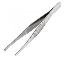 Пинцет 125мм (прямой, рифленый, блистер) REXANT 12-0360 
