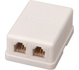 Телефонная розетка Rexant 2 6P-4C (15шт) 03-0002 