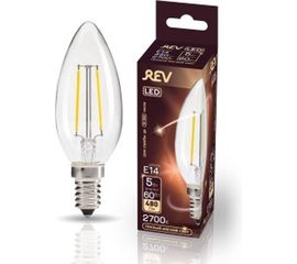 Светодиодная лампа REV FILAMENT свеча, С37, E14, 5W, 2700K, DECO Premium 32359 4 