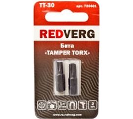Бита Torx Tamper ТТ30, 25 мм, 2 шт. REDVERG 6623500 