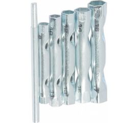 Набор ключей-трубок торцевых 8х17 мм, вороток, оцинкованные,6 шт SPARTA 137405 