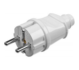 Электрическая вилка STAYER MAXElectro, 6А/220В, с заземлением, белая, 55160-W 