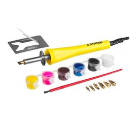 Прибор для выжигания с набором насадок 7 шт. и красками STAYER 45220 