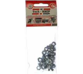 Шестигранная гайка DIN 934 оцинкованная М6, 40шт - пакет Tech-Krep 103025 