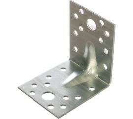 Крепежный усиленный уголок Tech-Krep оцинкованный 70х70х55х2,0 мм - накл. 124411 