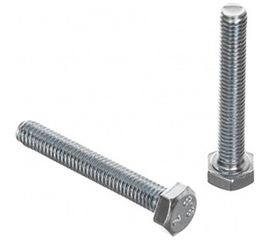 Болт DIN 933 с шестигранной головкой, оцинкованный М6х40, 50шт - коробка Tech-Krep 105204 
