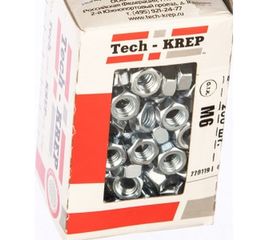 Шестигранная гайка DIN 934 оцинкованная М6, 200шт - коробка Tech-Krep 105247 