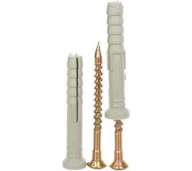 Дюбель-гвоздь 6х40 потайная манжета, полипропилен 150шт - ведро Tech-Krep 101466 