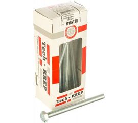 Болт Tech-Krep DIN933 с шестигранной головкой, оцинкованный М10х120 10 шт - коробка с ок 126518 