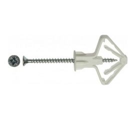 Дюбель бабочка для гипсокартона Tech-Krep 10х50 с саморезом 4х60 40 шт- пакет 126702 