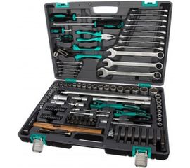 Набор инструмента 1/4", 1/2", CrV, S2, усиленный кейс, 119шт STELS 14112 