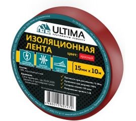 Изоляционная лента ULTIMA ПВХ, цвет красный 1510red 