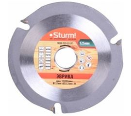 Диск пильный по дереву, пластику, гипсокартону 125х22.2 мм, 3 зуба Sturm 9020-125-22-3T 
