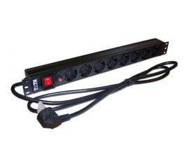 Блок розеток TWT 19 8 шт. Schuko, 16A 250V, шнур питания 1.8 м  PDU19-16A8P-1.8 
