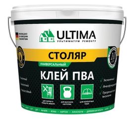 Клей ПВА ULTIMA СТОЛЯР ведро 0,9кг ULTSTL09 