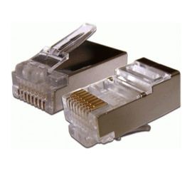 Коннектор RJ45 TWT STP 8P8C, универсальный, со вставкой, cat.6, 100 шт. PL45/S-8P8C-6V 