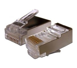 Коннектор RJ-45 TWT 8P8C FTP категория 6, экранированный, универсальный, 100 шт. в упаковке PL45/S-8P8C-6 