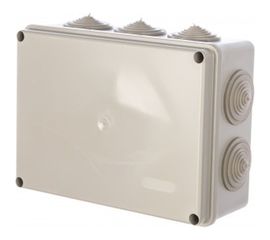 Распаячная коробка с крышкой ОП 190х140х70мм, IP55, 10 гермовводов, TDM SQ1401-1244 