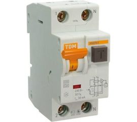 Автоматический выключатель дифференциального тока TDM АВДТ 63 2P C16 30мА SQ0202-0002 