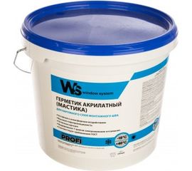 Акриловый герметик WINDOW SYSTEM цвет серый, ведро 7 кг WSoutgrey007 