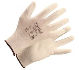 Нейлоновые перчатки с полиуретановым покрытием ULTIMA WHITE TOUCH белые ULT620/XL 