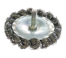 Щетка плоская, крученая металлическая проволока 75 мм для дрели 571075 