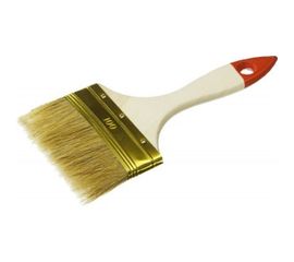 Плоская кисть, светлая щетина, деревянная ручка, 100мм Зубр УНИВЕРСАЛ-ОПТИМА 01099-100_z01 