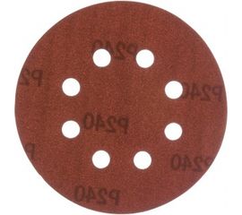 Круги абразивные на ворсовой основе под липучку (5 шт; 125 мм; P240; 8 отв) Vira 558011 