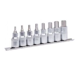 Набор головок вставка HEX 4-14 мм DR1/2", 8 шт., на планке АвтоDело 39841 14793 