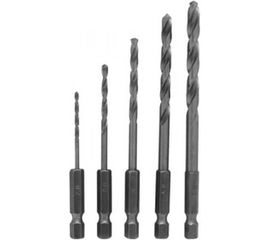 Набор сверл по металлу с шестигранным хвостовиком (5 шт; 2-6 мм) Vira 550109 
