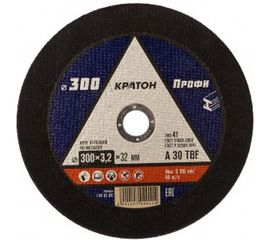 Круг отрезной по металлу A30TBF (300х3.2х32.0 мм) Кратон 1 07 02 011 
