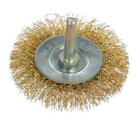 Щетка радиальная плоская, латунированная витая проволока, мягкая, 63 мм для дрели Vira 570063 